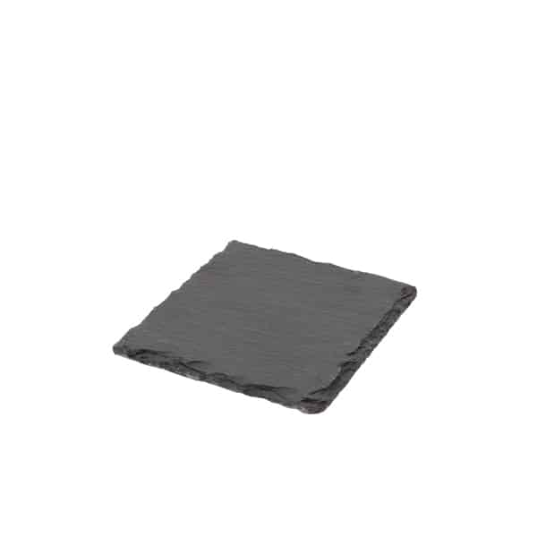 Genware Natural Edge Slate Platter 10 X 10cm - Pack of 12