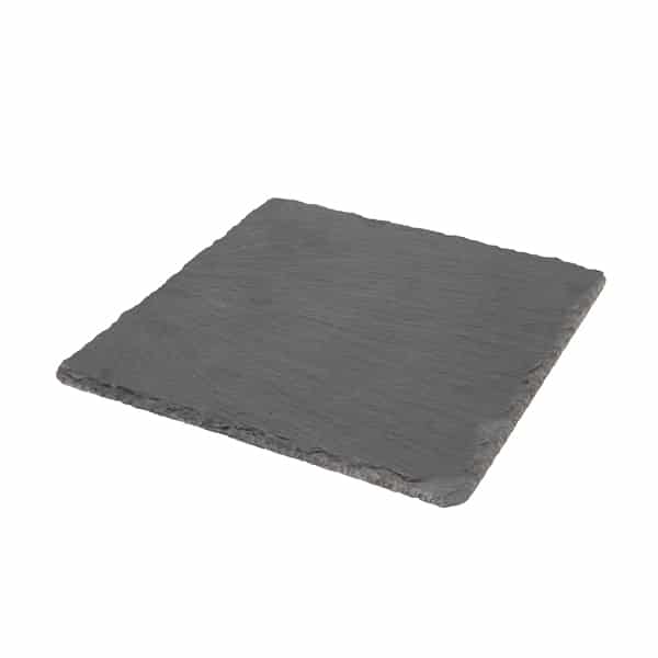 Genware Natural Edge Slate Platter 20 X 20cm - Pack of 6