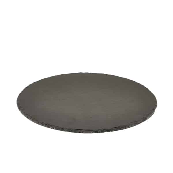 Genware Natural Edge Slate Platter 30cm Round - Pack of 6
