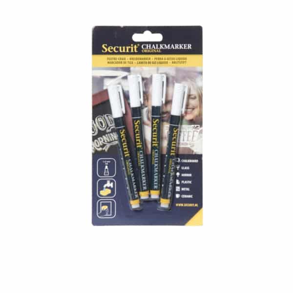 Chalkmarkers 4 Pack White Small
