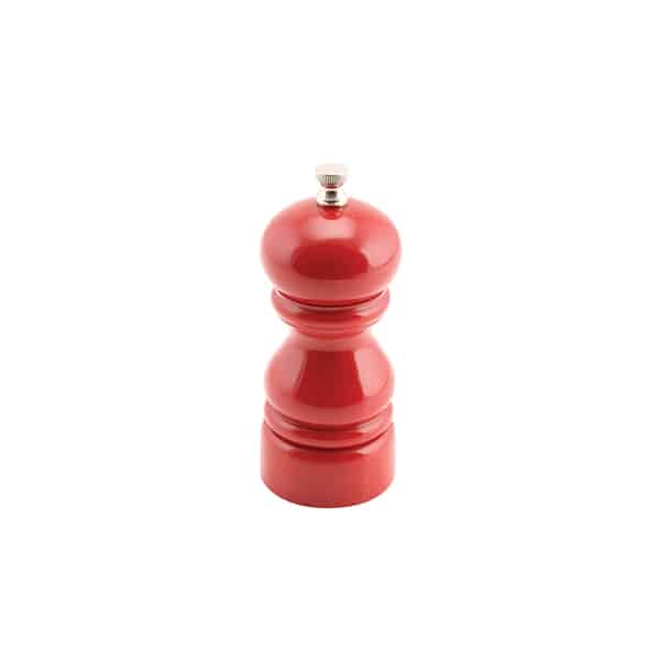 Genware Salt Or Pepper Grinder Red 12.7cm