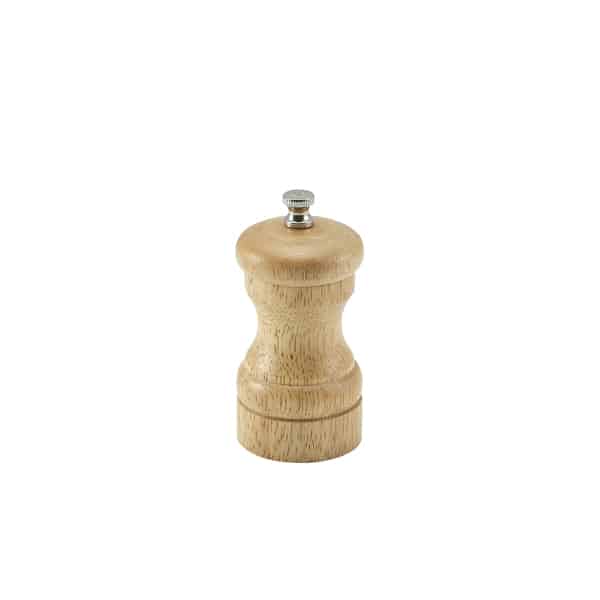Genware Light Wood Salt Or Pepper Grinder 10cm