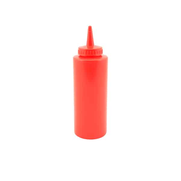 Genware Squeeze Bottle Red 12oz/ 35cl