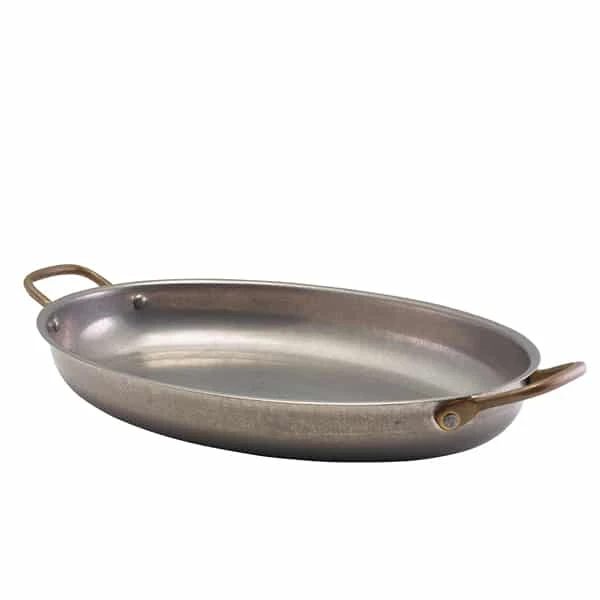 GenWare Vintage Steel Oval Dish 34 x 23cm - Pack of 3 1 GenWare Vintage Steel Oval Dish 34 x 23cm - Pack of 3