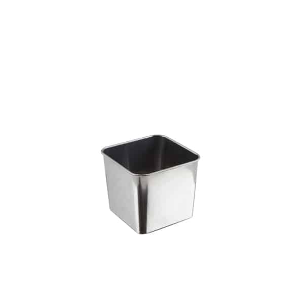 Stainless Steel Square Tub 8 x 8 x 6cm - Pack of 12 1 Stainless Steel Square Tub 8 x 8 x 6cm - Pack of 12