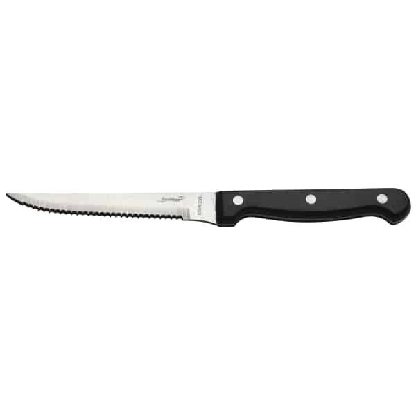 Steak Knife Black Poly Handle  - Pack of 12