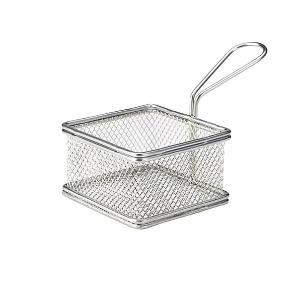 Serving Fry Basket Square 9.5X9.5X6cm - Pack of 6