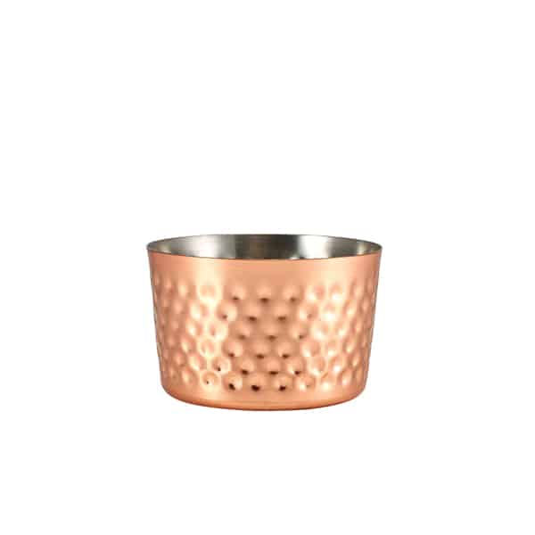 GenWare Copper Plated Hammered Mini Serving Cup 8 x 5cm - Pack of 12
