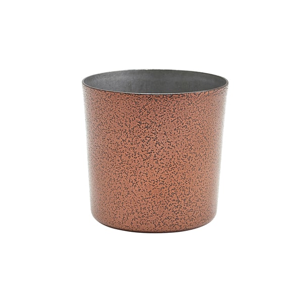 Stainless Steel Serving Cup 8.5 x 8.5cm Hammered Copper - Pack of 12