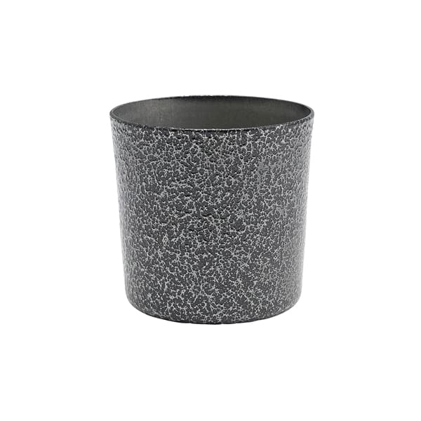 Stainless Steel Serving Cup 8.5 x 8.5cm Hammered Silver - Pack of 12