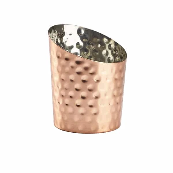 Hammered Copper Plated Angled Cone 9.5 x 11.6cm (Dia x H) - Pack of 12 1 Hammered Copper Plated Angled Cone 9.5 x 11.6cm (Dia x H) - Pack of 12