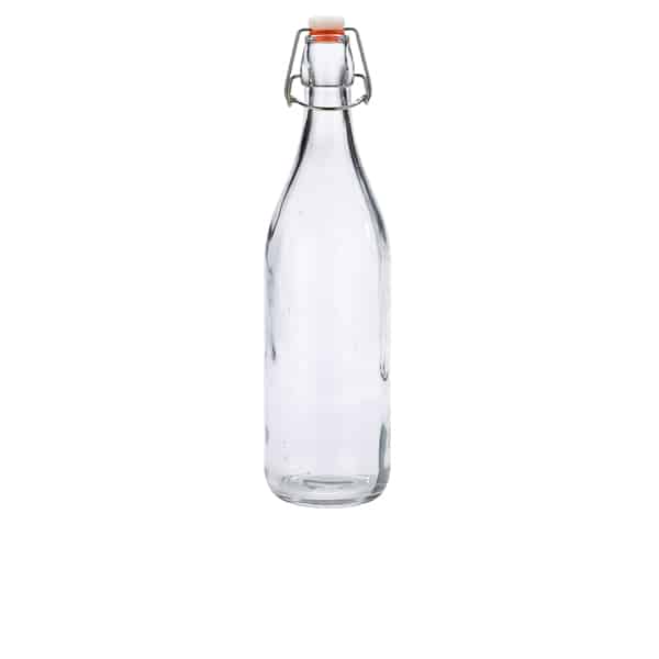Genware Glass Swing Bottle 1L/ 35oz - Pack of 6