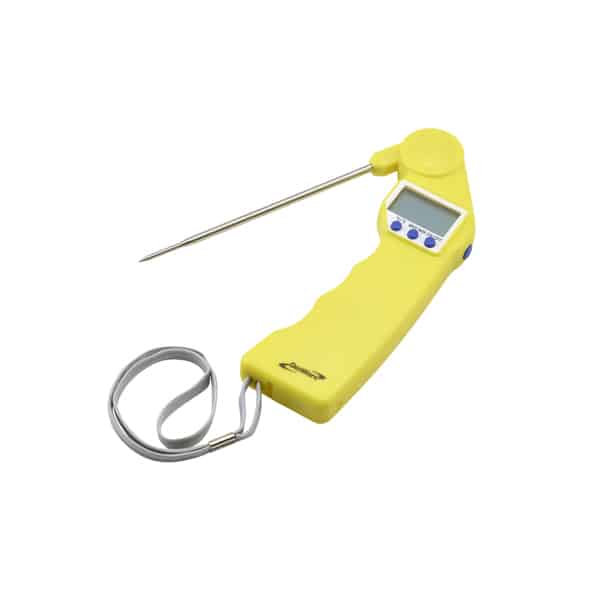 Genware Yellow Folding Probe Pocket Thermometer