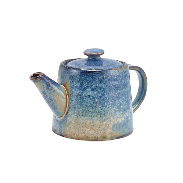 Terra Porcelain Aqua Blue Teapot 50cl/ 17.6oz - Pack of 6