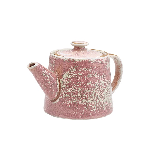 Terra Porcelain Rose Teapot 50cl/ 17.6oz - Pack of 6