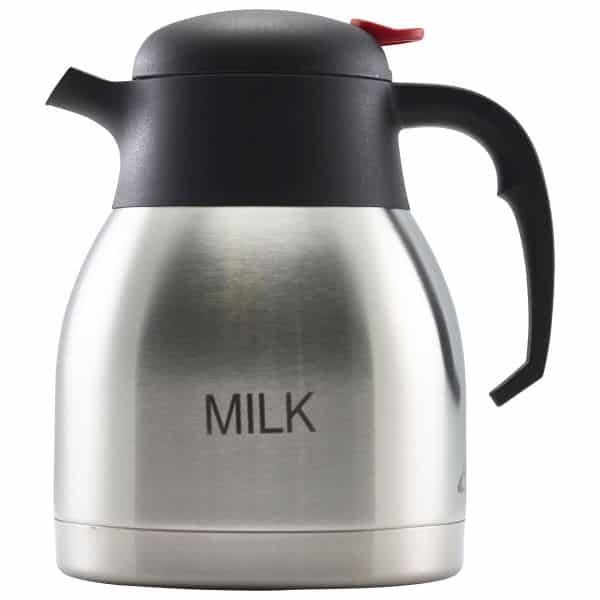 Milk Inscribed St/St Vacuum Push Button Jug