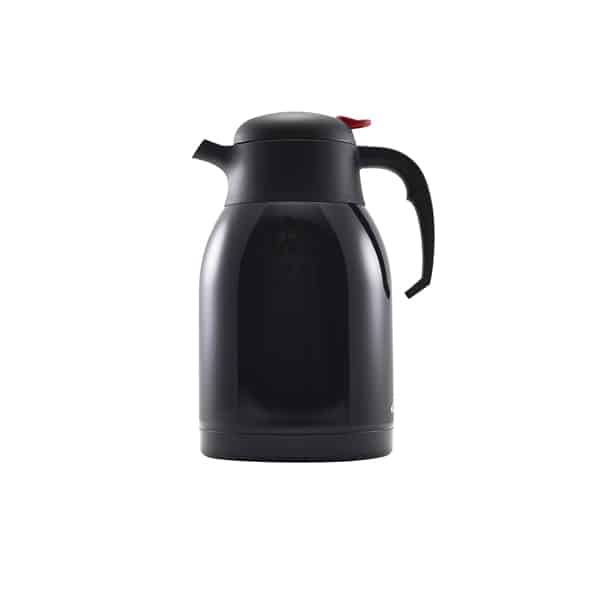 Black St/St Vacuum Push Button Jug 2L