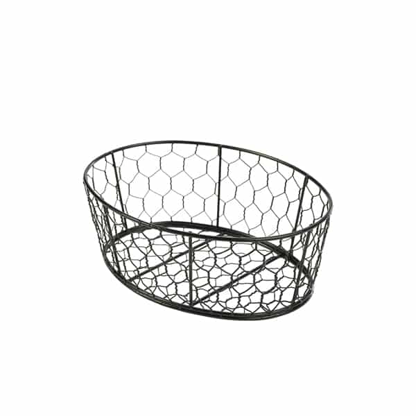 Black Wire Basket 24X18X8.5cm - Pack of 6 1 Black Wire Basket 24X18X8.5cm - Pack of 6