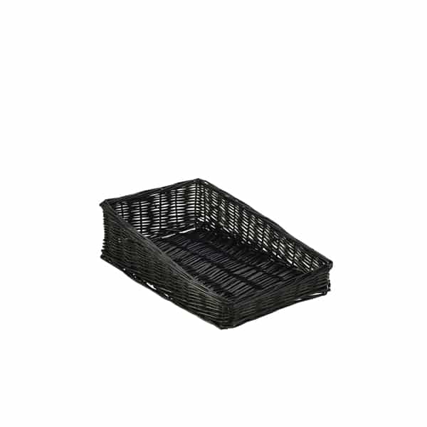Wicker Display Basket Black 40X25X12cm