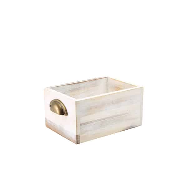 GenWare White Wash Acacia Wood Display Drawer 21.5 x 15 x 11cm - Pack of 1