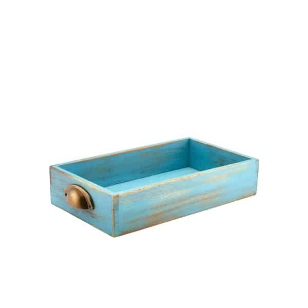 Genware Blue Wash Acacia Wood Display Drawer GN 1/3
