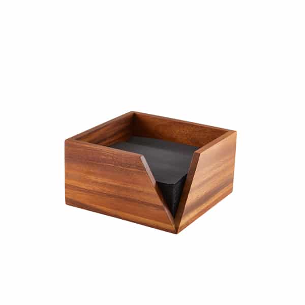 GenWare Acacia Wood Serviette Holder 18.6 x 10cm 1 GenWare Acacia Wood Serviette Holder 18.6 x 10cm