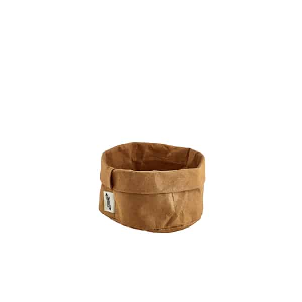 Brown Washable Paper Bag 13 Dia x 10cm (H)