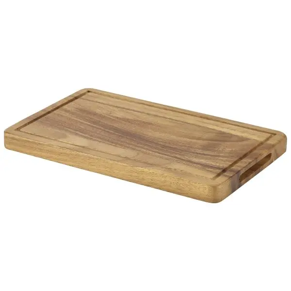 Genware Acacia Wood Serving Board GN 1/4 - Pack of 1 1 Genware Acacia Wood Serving Board GN 1/4 - Pack of 1