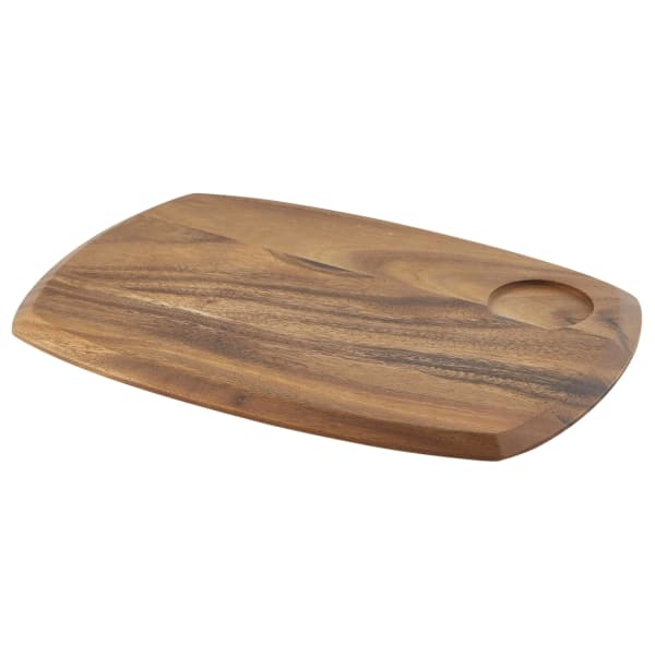 Genware Acacia Wood Serving Board 36 x 25.5 x 2cm 2 Genware Acacia Wood Serving Board 36 x 25.5 x 2cm - Image 2