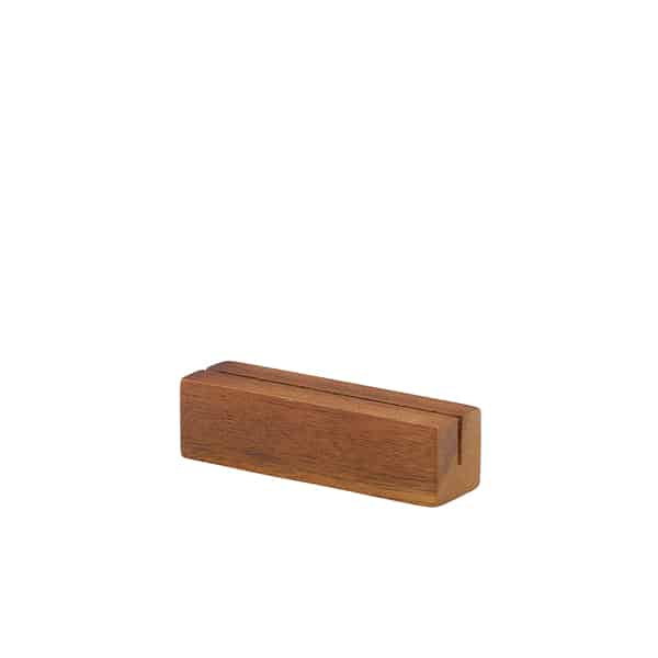 Acacia Wood Sign Holder 9 x 3 x 3cm