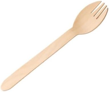 Disposable Wooden Sporks - 15.5cm Birch Wood Forks Pack of 1000