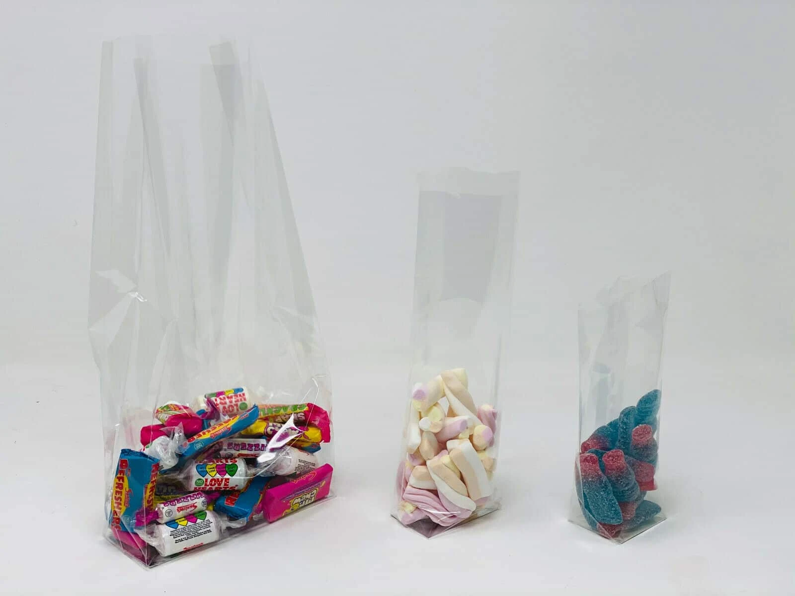 Block Bottom Clear Cellophane Bags with Cardboard Base 90mm x160mm 3 Block Bottom Clear Cellophane Bags with Cardboard Base 90mm x160mm - Image 3