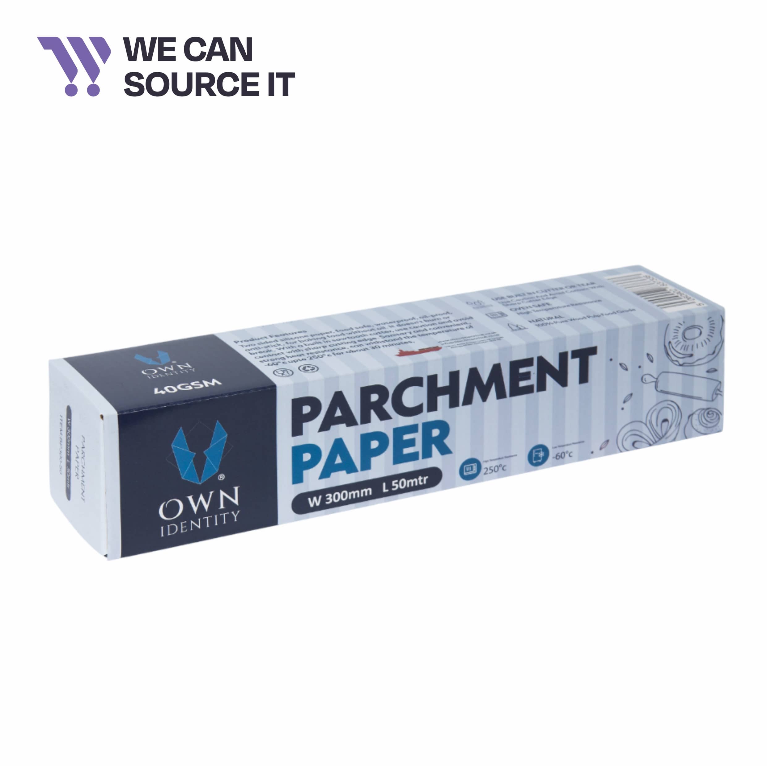 Own Identity Catering Parchment Paper - 300mm x 50Mtr - Pack of 1 1 Own Identity Catering Parchment Paper - 300mm x 50Mtr - Pack of 1