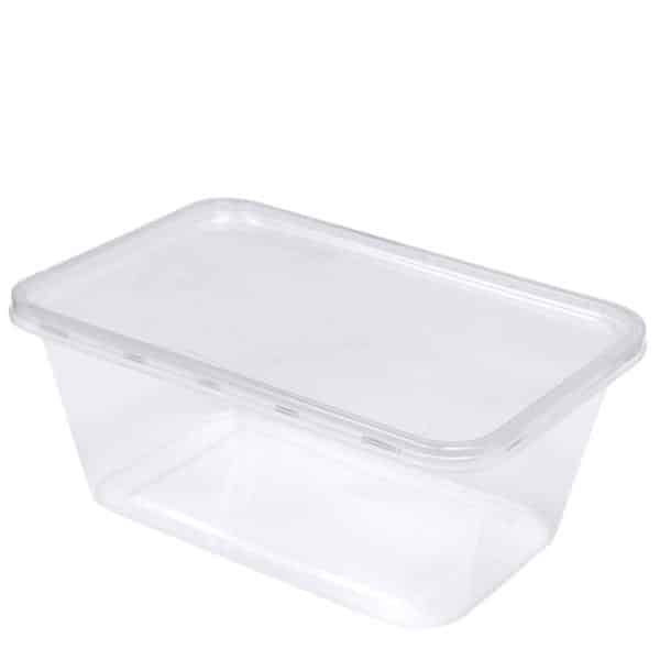 1000ml Plastic Microwaveable Containers & Lids