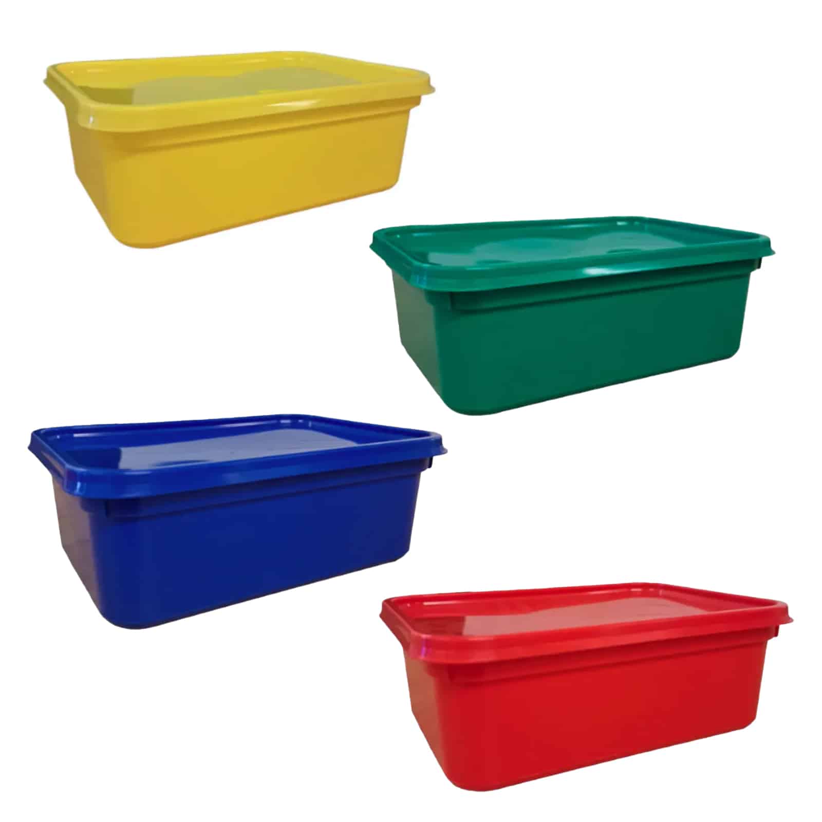 Colour Coded 2 Litre Ice Cream Tubs & Lids