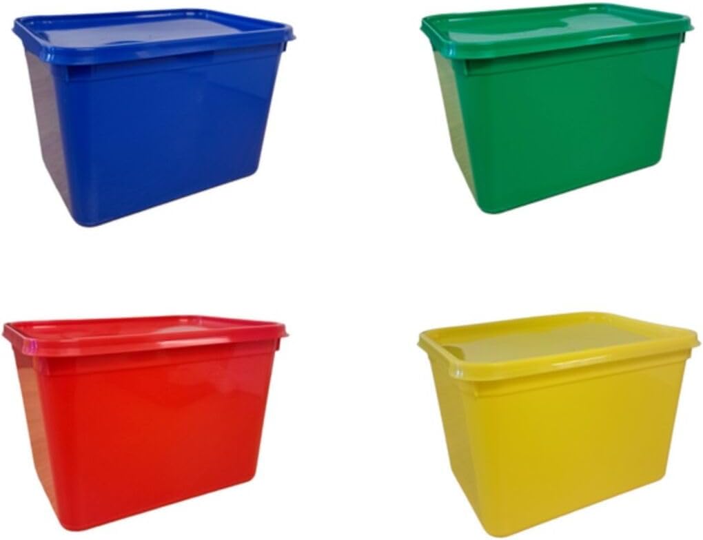 Colour Coded 4 Litre Ice Cream Tubs & Lids