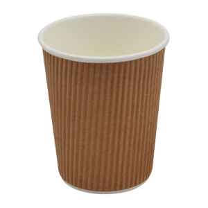 12oz Kraft Ripple Coffee Cup