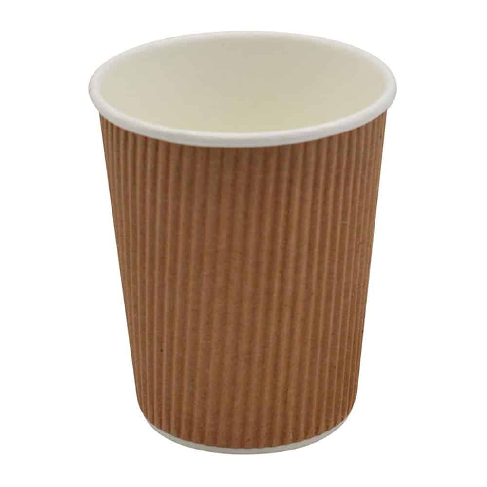 12oz Kraft Ripple Coffee Cup