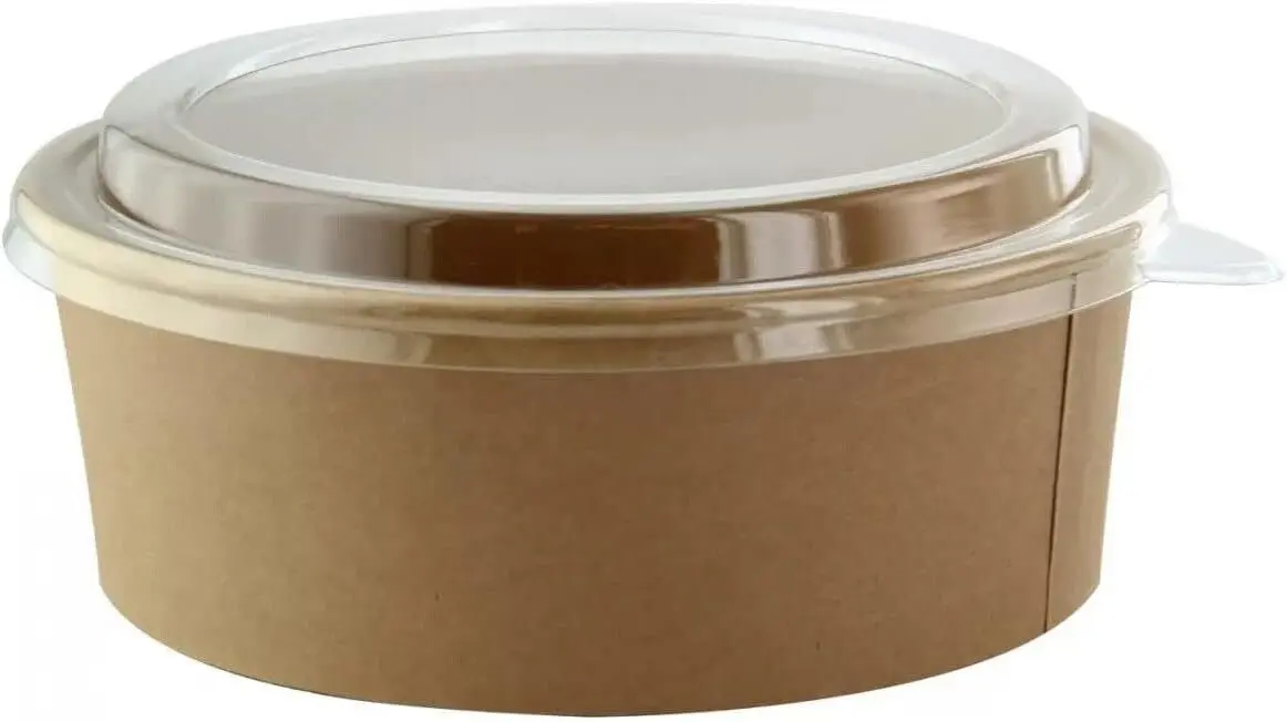 Disposable Round Kraft Paper Bowls & Lids 3 Disposable Round Kraft Paper Bowls & Lids - Image 3