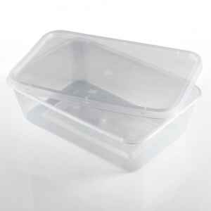 650ml Plastic Microwaveable Containers & Lids