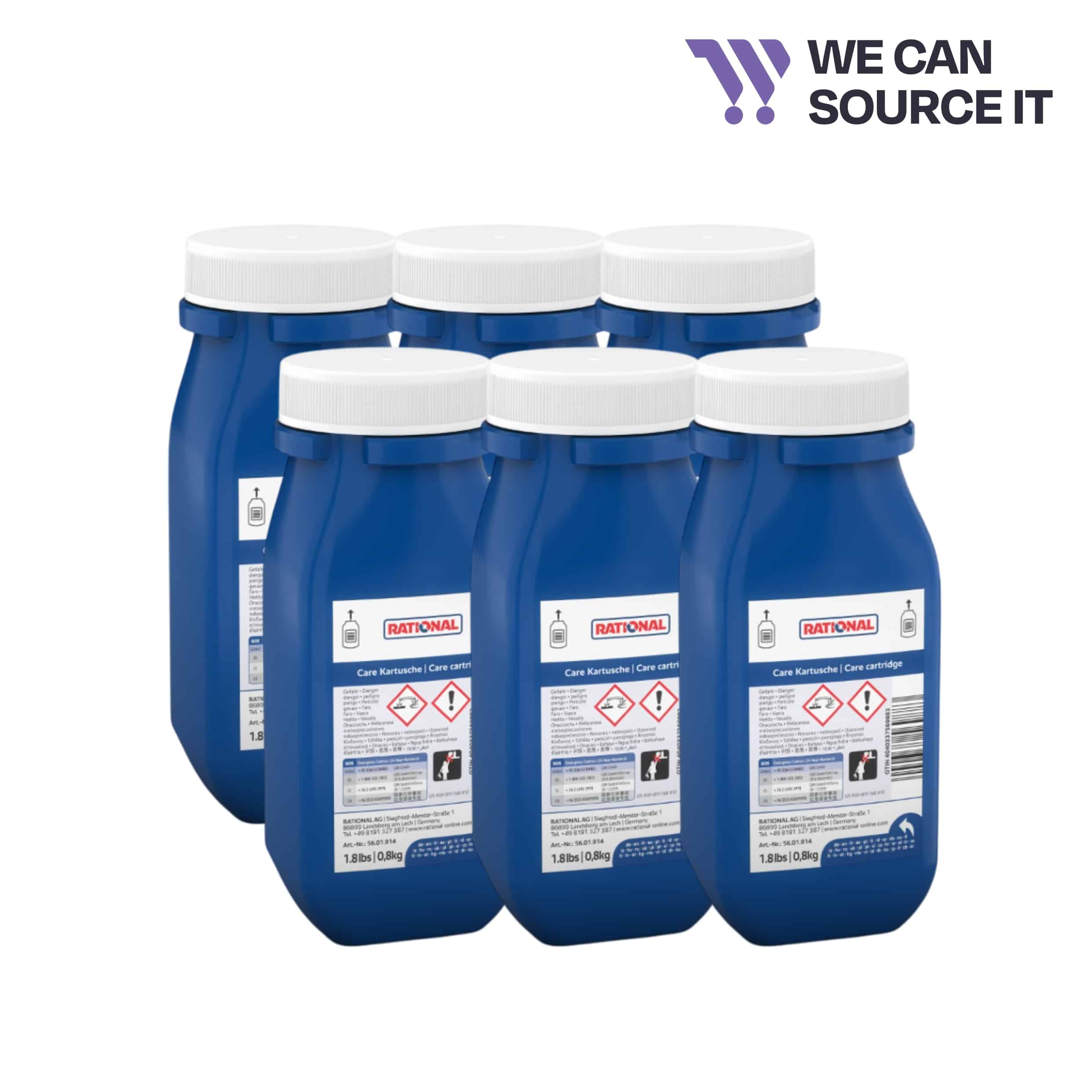 RATIONAL Care Blue Cartridge For Icombi Pro With Icare System AutoDose - Pack of 6