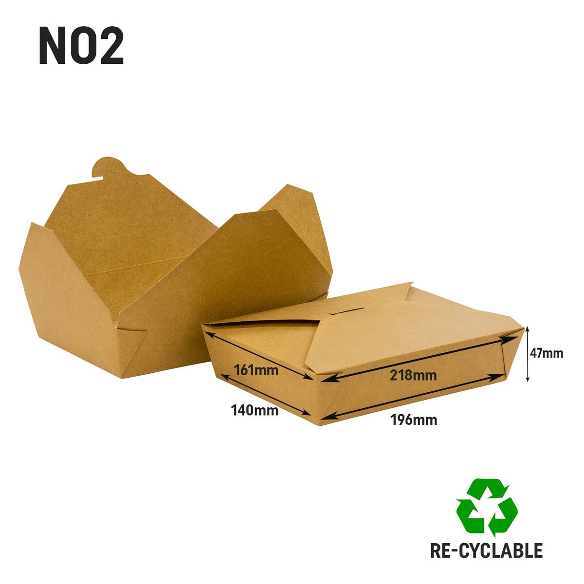 No 2 Kraft Food Takeaway Box 1 No 2 Kraft Food Takeaway Box