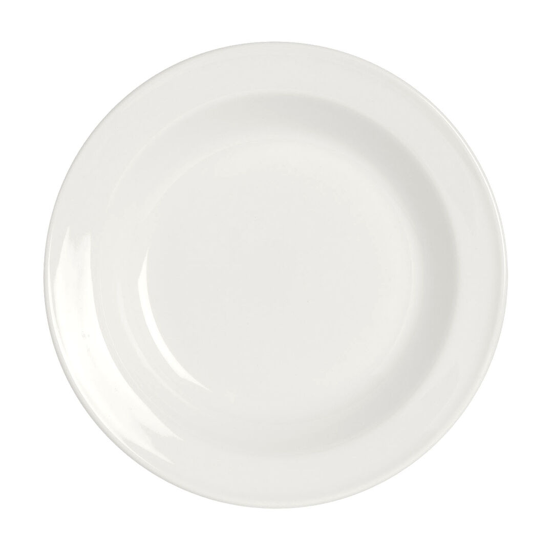 Simplicity White Rimmed Soup Plate 23cm 44cl (9" 15 1/2oz) - Pack of 24