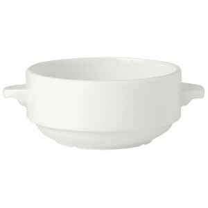 Simplicity White Lugged Stacking Soup Cup 28.5cl - Pack of 36