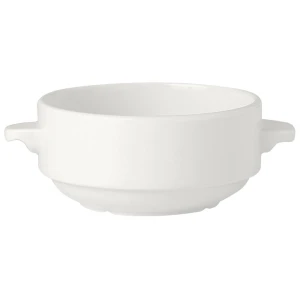 Simplicity White Lugged Stacking Soup Cup 28.5cl - Pack of 36