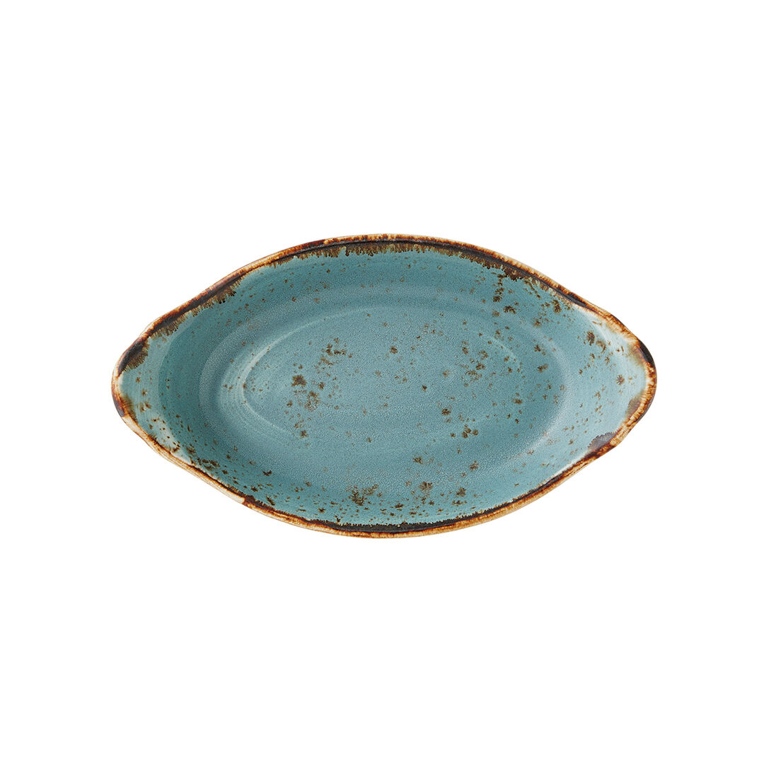 Craft Blue Oval No1 Eared Dish 20 x 11cm - Pack of 24 1 Craft Blue Oval No1 Eared Dish 20 x 11cm - Pack of 24