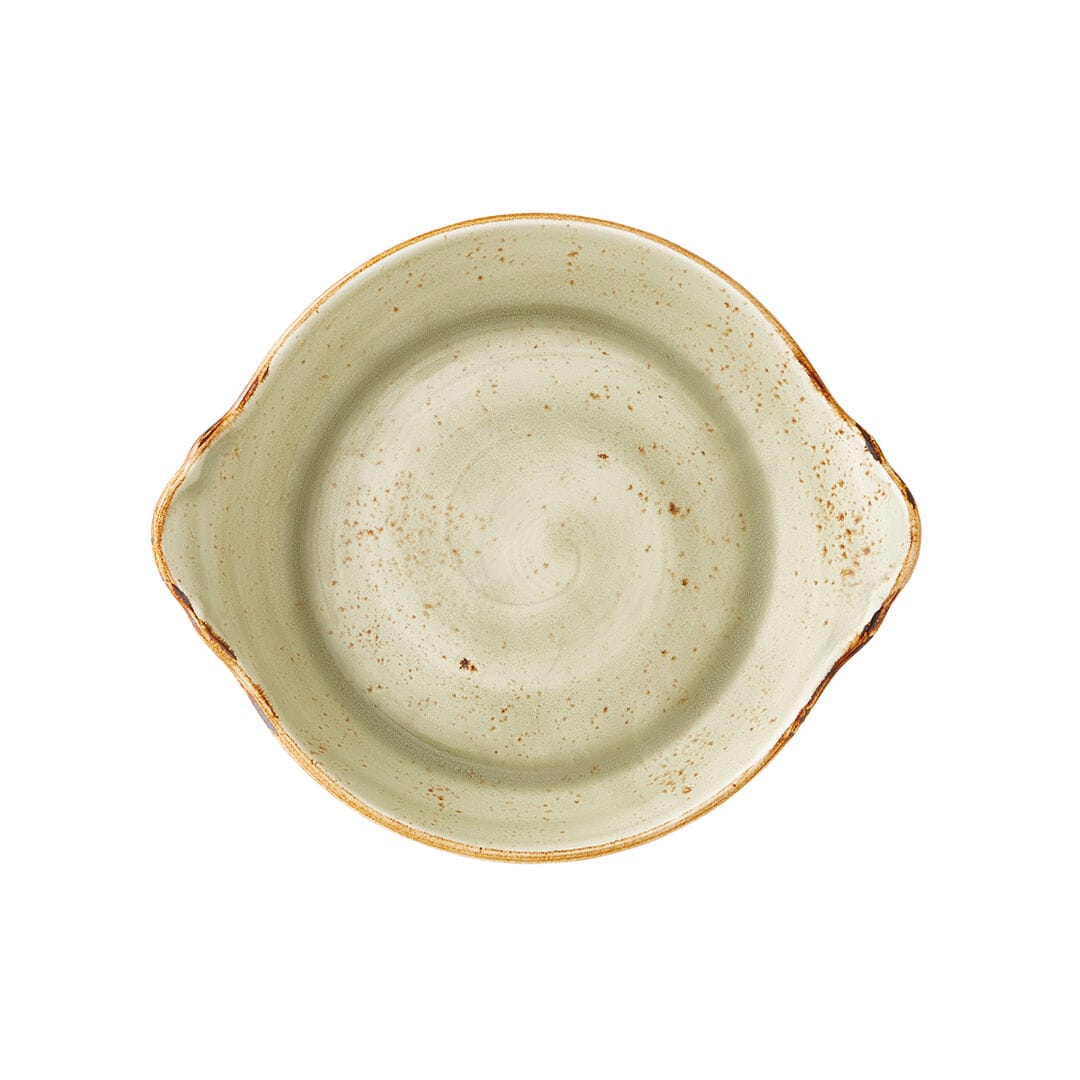 Craft Green Round Eared Dish 21.5cm - Pack of 12