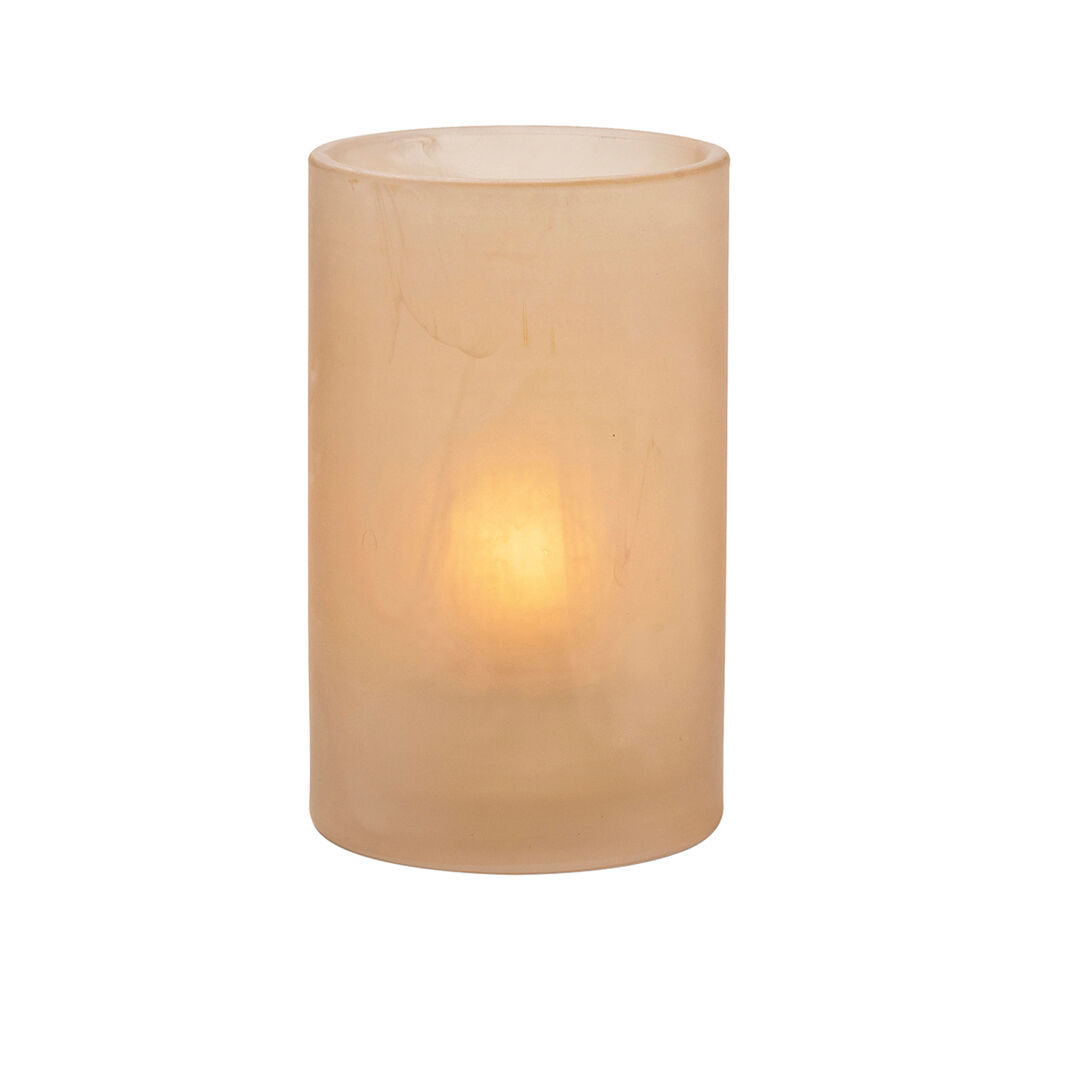 Wysp Amber Satin Glass Cylinder 7.3 x 11.4cm - Pack of 6 1 Box of 6 x Wysp Amber Satin Glass Cylinder 7.3 x 11.4cm - Pack of 6