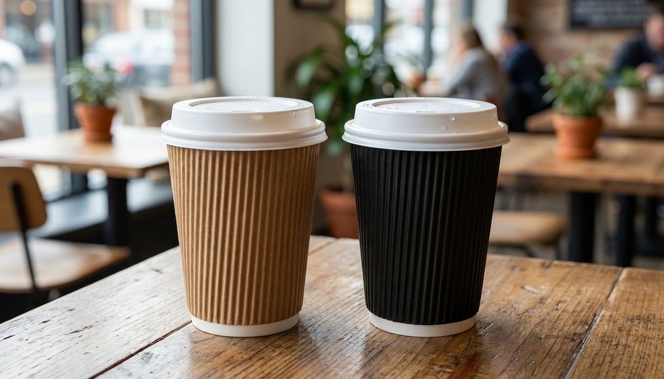 Kraft Ripple Cups vs Black Ripple Cups: Which Fits Your Coffee Brand Better?