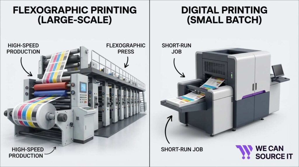 Comparison between flexographic and digital printing for paper cups